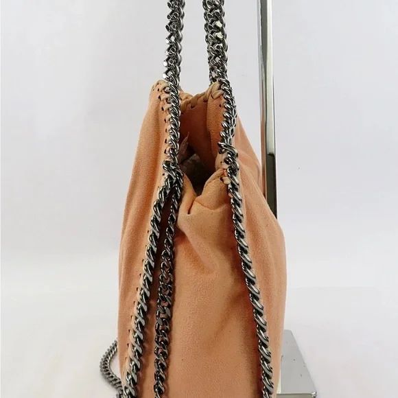 Stella McCartney Peach Shoulder Bag with Chain Trim - Picture 4 of 16